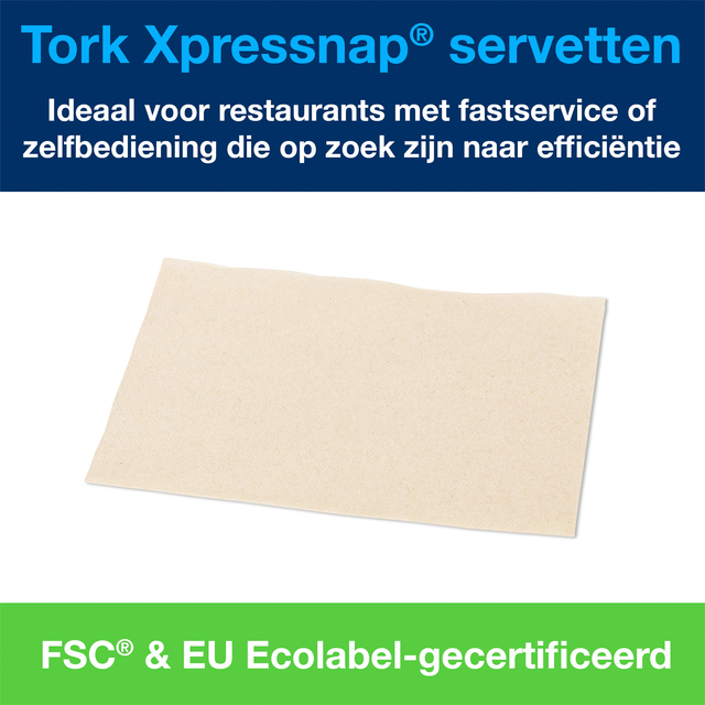 Servet Tork N4 Xpressnap Premium 1/2 vouw 2-laags 213x165mm 1000 vel naturel 12880