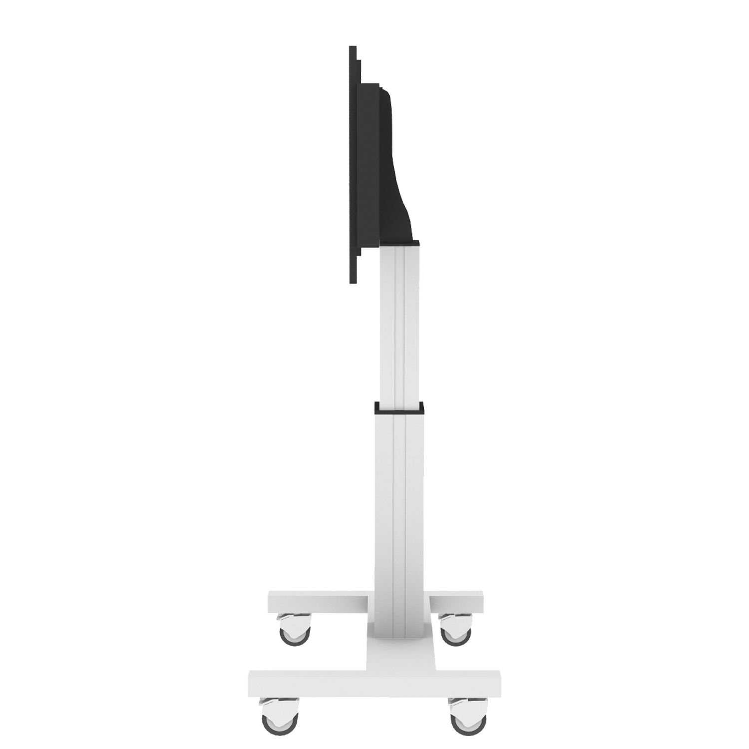 Elektrisch in hoogte verstelbaar XL tv-rolstatief, verrijdbaar monitorstatief, 50 cm slag