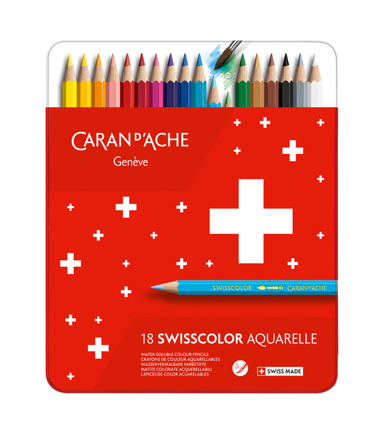 Kleurpotloden Caran d'Ache Swisscolor aquarel 18stuks ass.