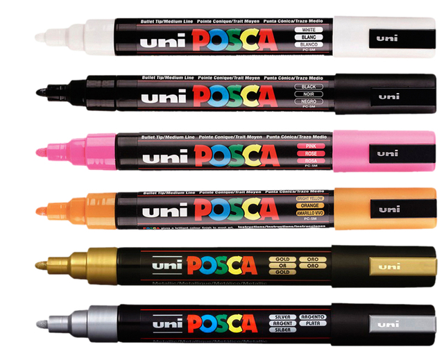 Verfstift Posca PC5M medium goud