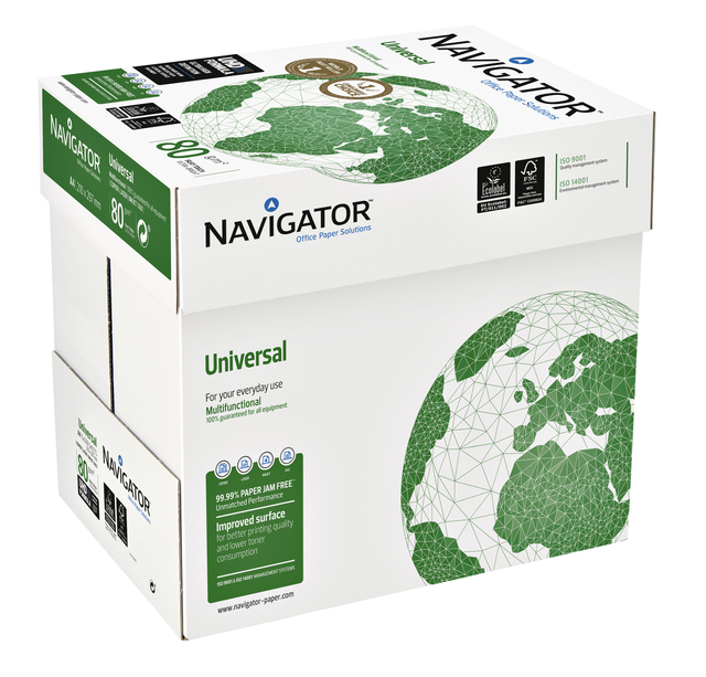 Kopieerpapier Navigator Universal A4 80gr wit 500 vel