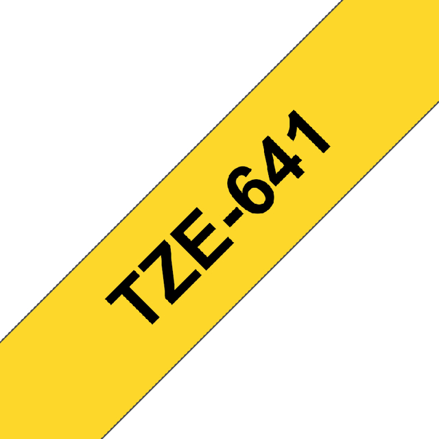 Labeltape Brother P-touch TZe-641 standaard 18mm zwart op geel