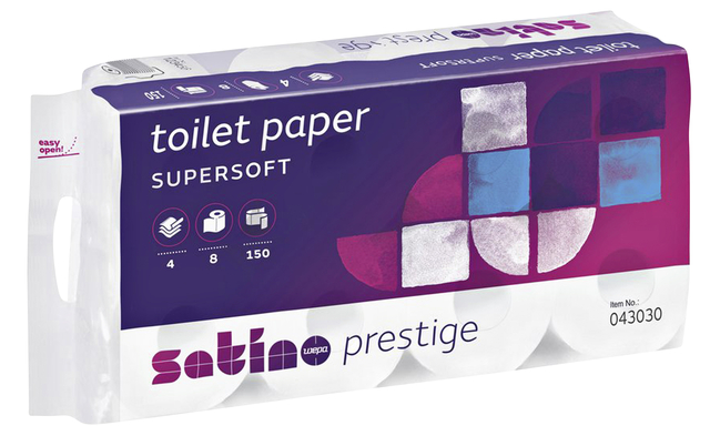 Toiletpapier Satino MT1 Prestige 4-laags 150 vel wit 043030