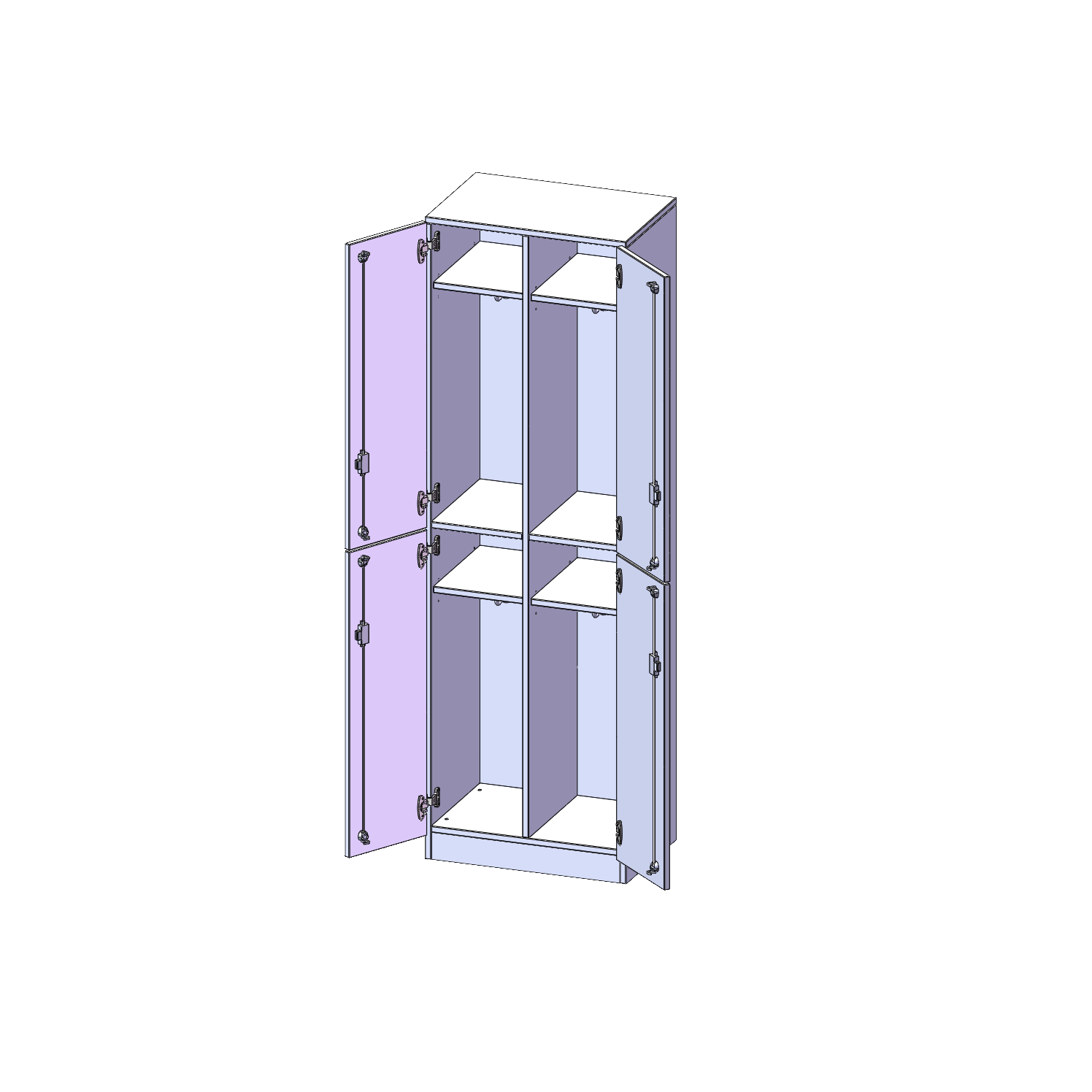 Lockerkast, 5 maphoogtes - Serie evo180