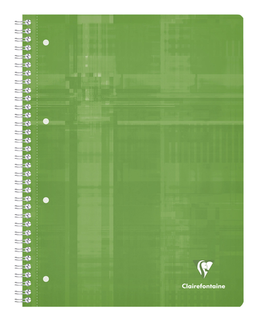 Collegeblok Clairefontaine Studium A4+ ruit 5x5mm 4-gaats 80 pagina's assorti