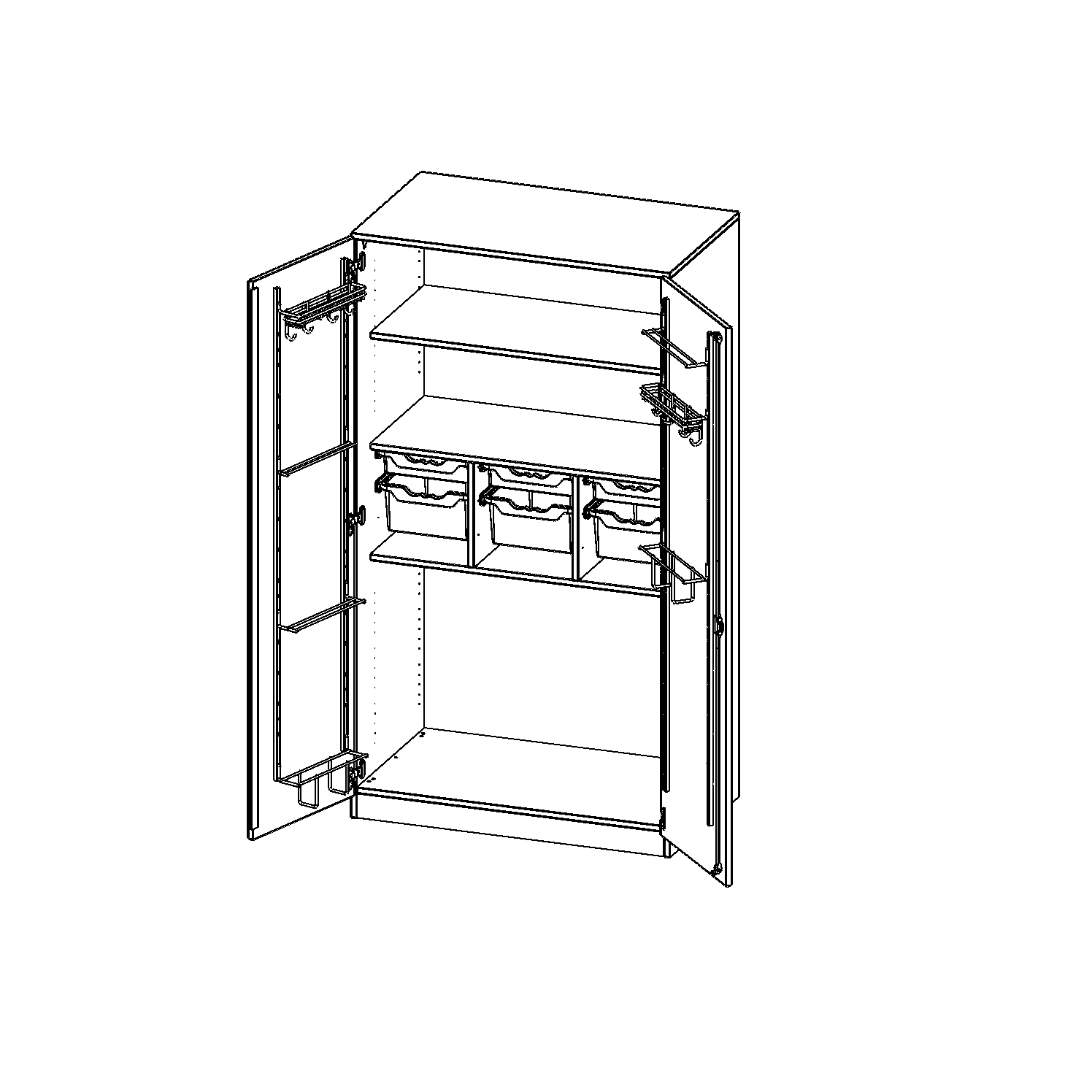 Muziekkast, 5 maphoogtes - Serie evo180