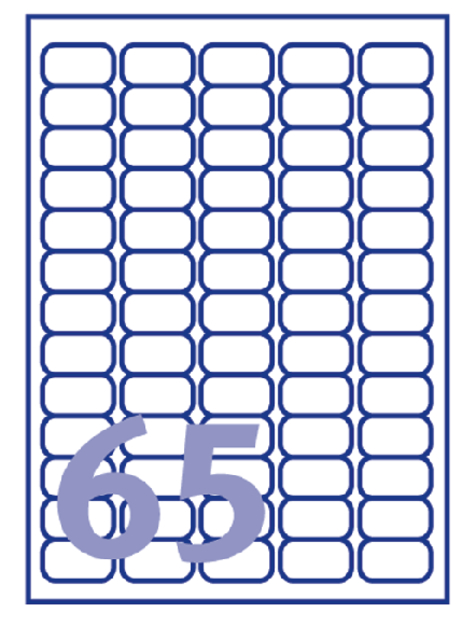 Etiket Avery J8651-10 38.1x21.2mm wit 650stuks