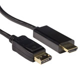 ACT Verloopkabel DisplayPort male naar HDMI-A male  1,80 m