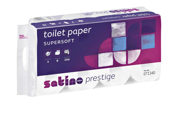 Toiletpapier Satino MT1 Prestige 3-laags 250 vel wit 071340