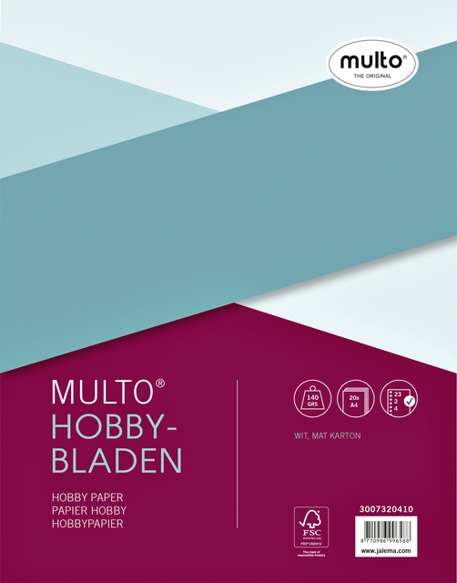 Interieur Multo hobbypapier A4 23R 20 vel