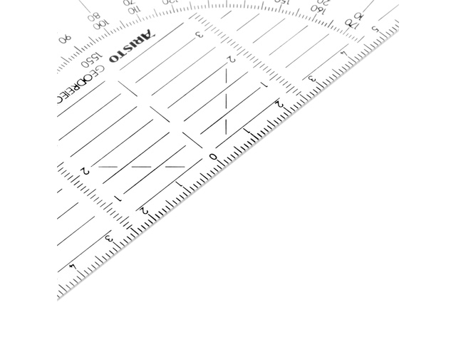 Geodriehoek Aristo 1550 160mm flexibel transparant