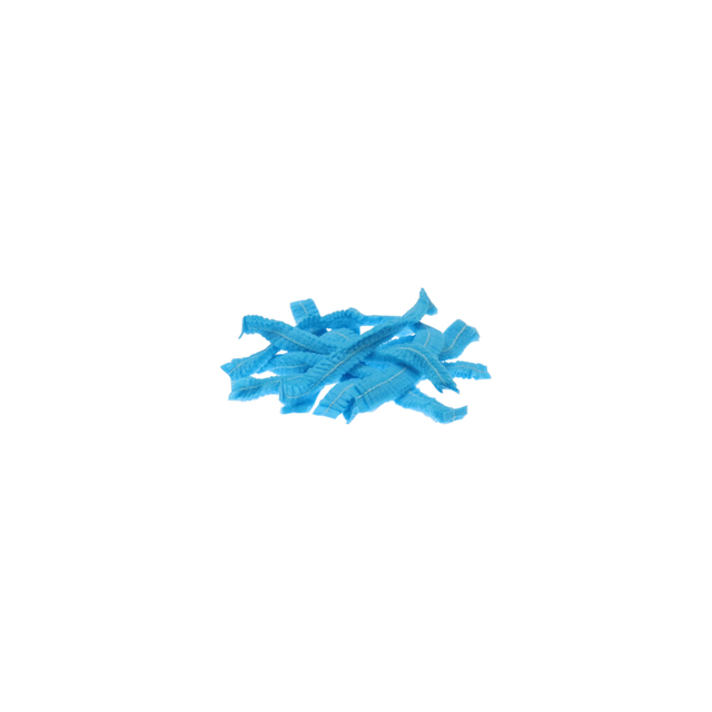 Haarnet CMT clip non-woven L 53cm PP blauw 100 stuks