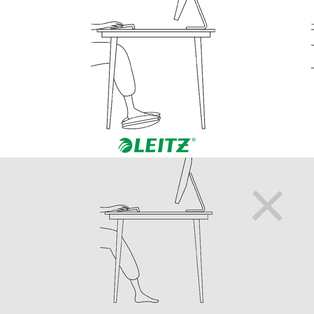 Voetensteun Leitz Ergo verstelbaar lichtgrijs