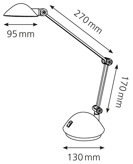 Bureaulamp Hansa led Space zilver