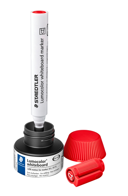 Viltstiftvulling Staedtler Lumocolor whiteboard 30ml rood