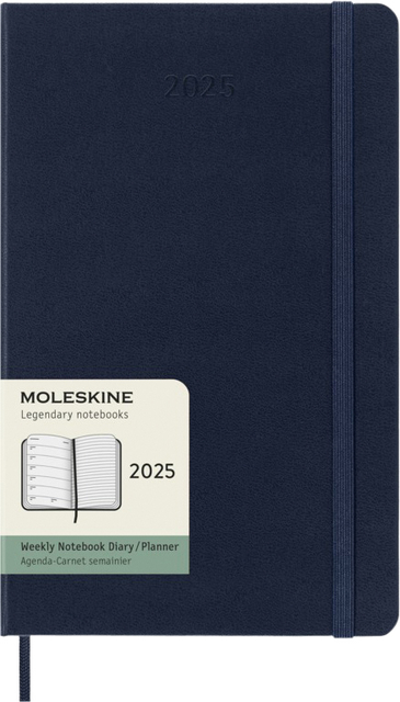 Agenda 2025 Moleskine 12M Planner Weekly 7dagen/1pagina large hc sapphire blue