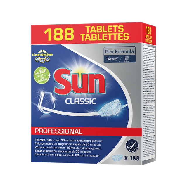 Vaatwastabletten Sun Professional Classic 188 stuks