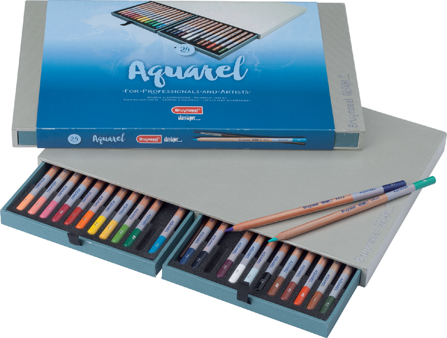 Kleurpotloden Bruynzeel 8835 Design aquarel 24stuks assorti