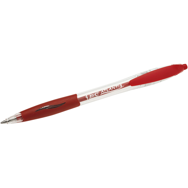 Balpen Bic Atlantis classic grip clic medium rood