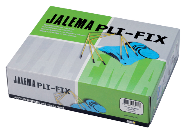 Archiefbinder JalemaClip Pli-fix geel 100 stuks