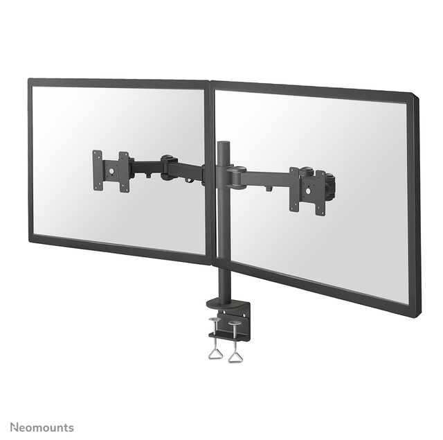 Monitorarm Neomounts D960D 2x10-27" met klem zwart