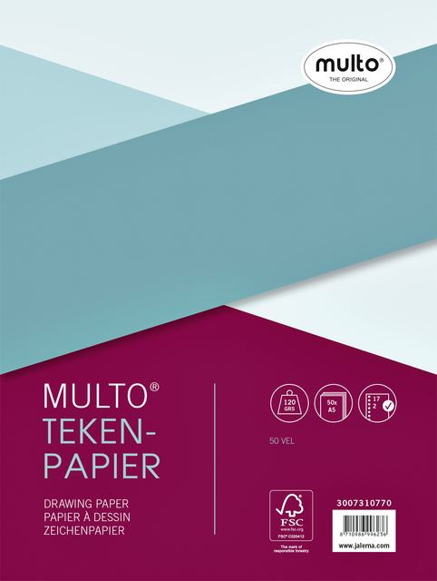 Interieur Multo 17-gaats tekenpapier 120gr 50 vel