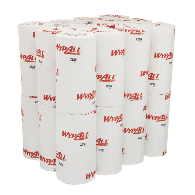 Poetsrol WypAll L10 1-laags 24cmx76m 24 stuks à 165 vel wit 7236