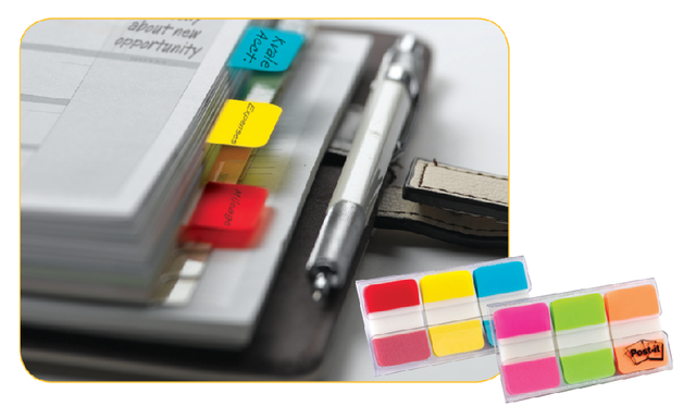 Indextabs Post-it 686GOT 25.4x38mm strong roze en groen 36 tabs