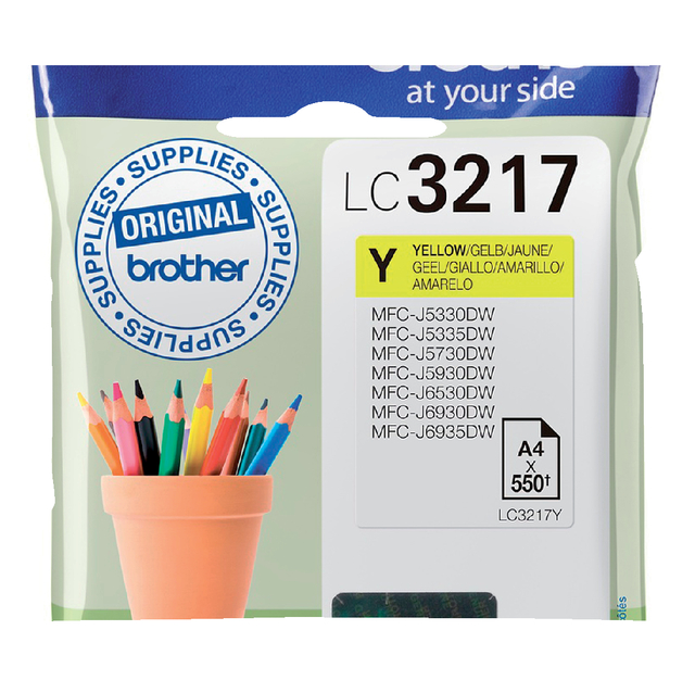 Inktcartridge Brother LC-3217Y geel