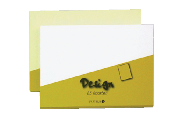 Enkele kaart Papyrus Envelpack Design A6 105x148mm wit 894426 set van 25