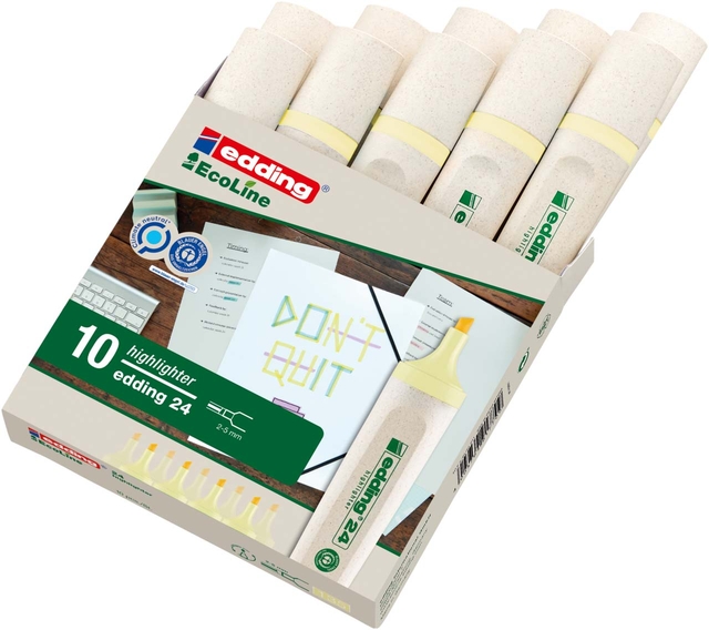 Markeerstift edding 24 Ecoline pastel geel