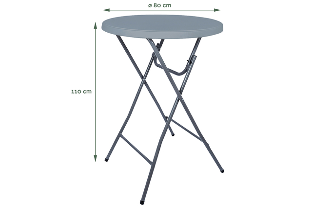 Statafel BRASQ 80cm BT100 grijs