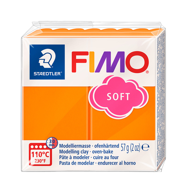 Boetseerklei Fimo soft 57 gram mandarijn