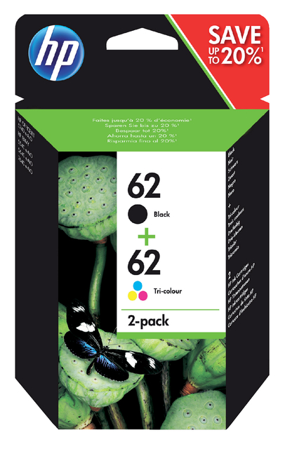 Inktcartridge HP N9J71AE 62  zwart + kleur