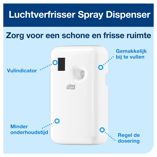 Luchtverfrisserdispenser Tork A1 spray wit 562000