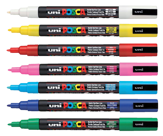 Verfstift Posca PC3M fijn grijs