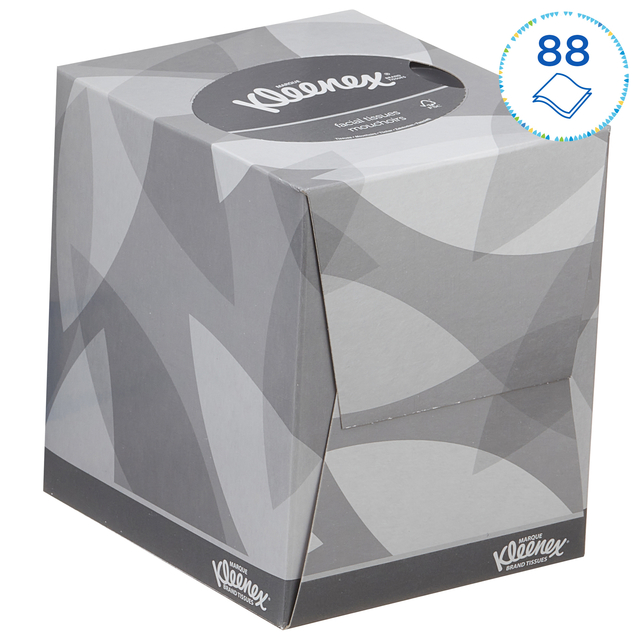 Facial tissues Kleenex kubus 2-laags 88 vel wit 8834