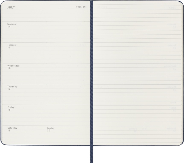 Agenda 2024/2025 Moleskine 18M Planner Weekly 7dagen/1pagina large hc sapphire blue