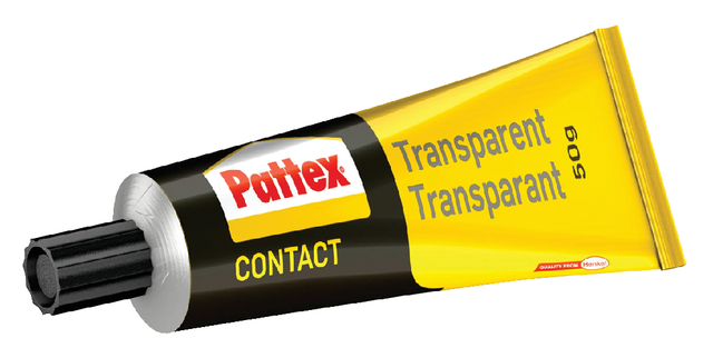 Contactlijm Pattex tube 50 gram op blister transparant