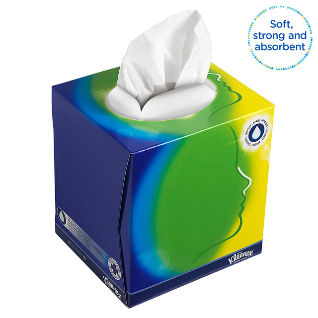 Facial tissues Kleenex kubus 3-laags 56 vel wit 8825