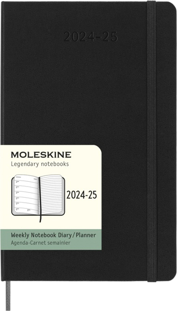 Agenda 2024/2025 Moleskine 18M Planner Weekly 7dagen/1pagina large hc black