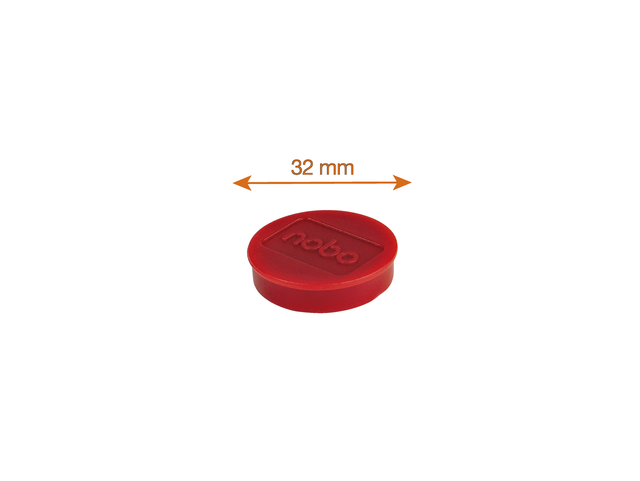 Magneet Nobo 32mm 800gr rood 10 stuks