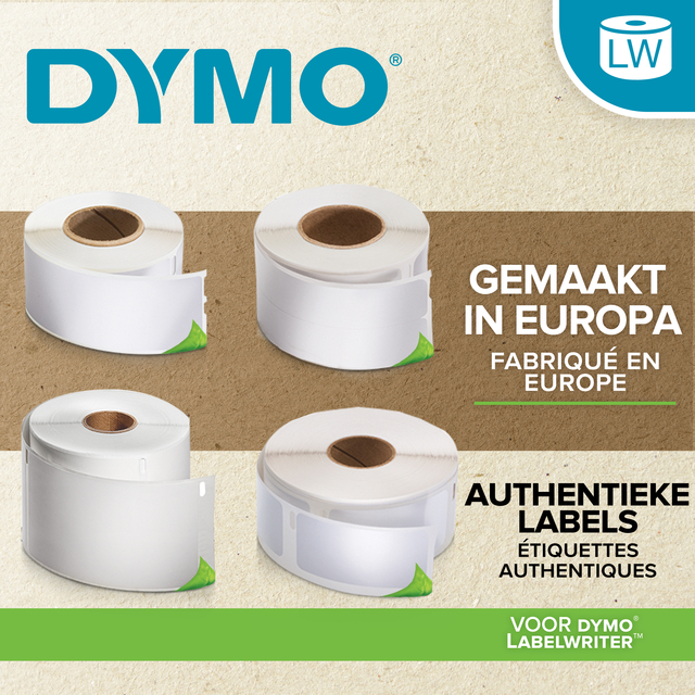 Etiket Dymo LabelWriter naamkaart ordner 59x190mm 1 rol á 110 stuks wit