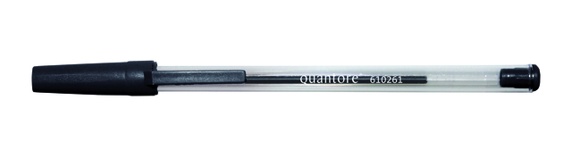 Balpen Quantore Stick zwart medium