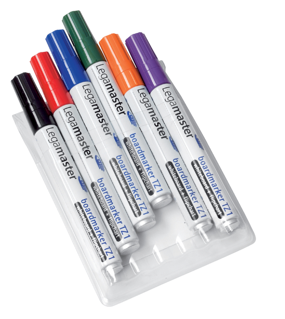 Whiteboardmarker Legamaster TZ 1 rond 1.5-3mm assorti set à 6 stuks