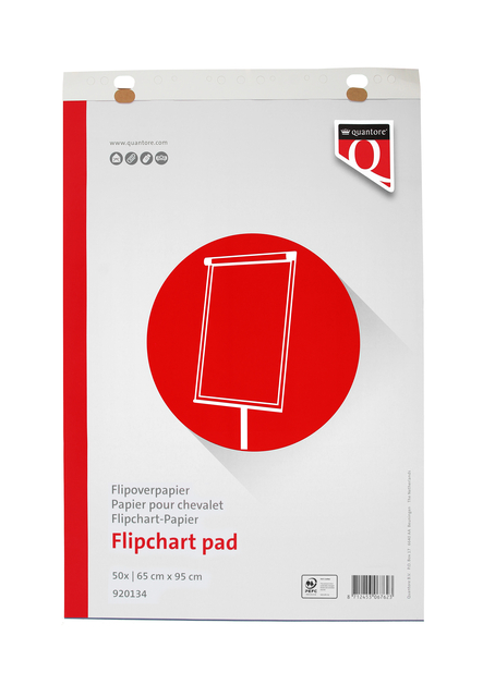 Flipoverpapier Quantore 65x95cm 50vel ongevouwen