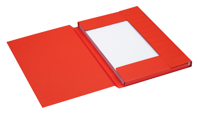 Dossiermap Secolor folio 3 klep  250 gr rood