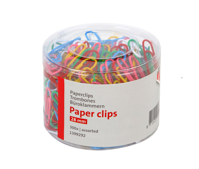 Paperclip Quantore 28mm 300 stuks assorti