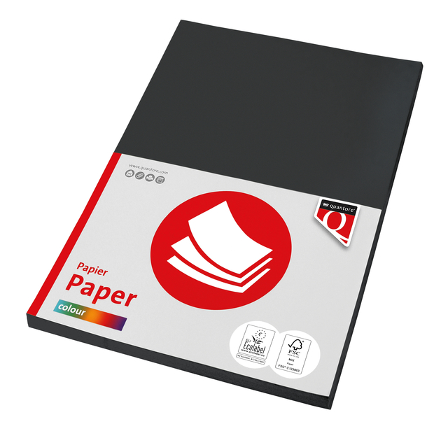 Kopieerpapier Quantore Colour A4 80gr zwart 100 vel