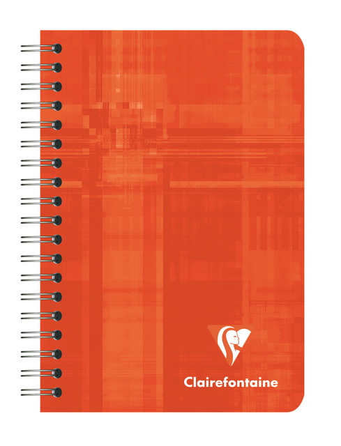 Notitieboek Clairefontaine 95x140mm spiraal lijn assorti